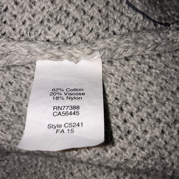 Madewell Sporty Athletic Baddie Long Sleeve Hi-Lo Scoop Gray Sweater - Picture 6 of 7